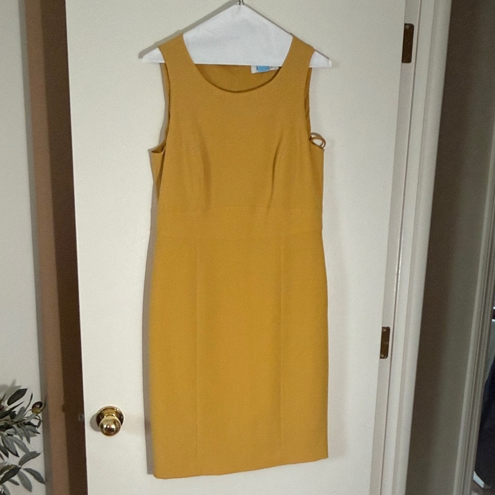 Kasper Mustard Yellow Midi Dress